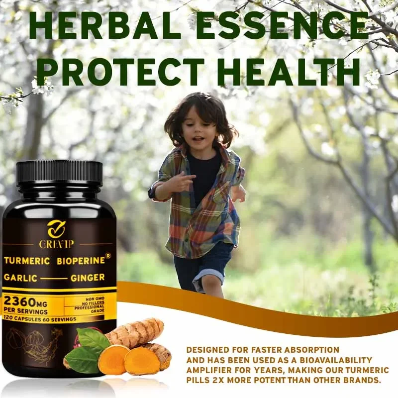 Turmeric Curcumin Capsule - Supplément curcuma gingembre 4 en 1