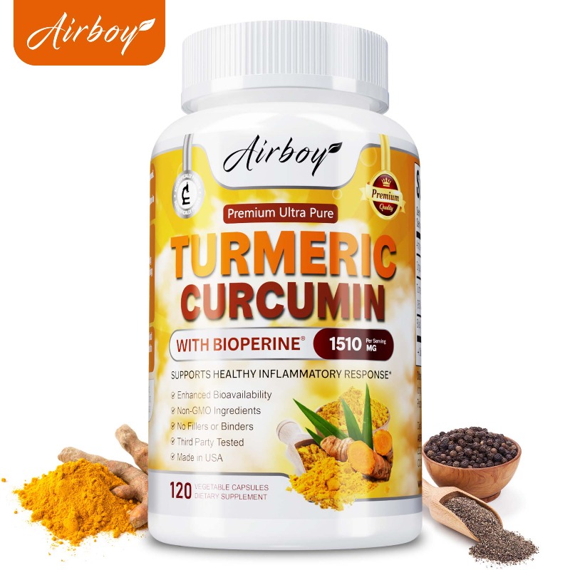 Turmeric Curcumin Capsule - Capsules de curcuma - Favorisent la