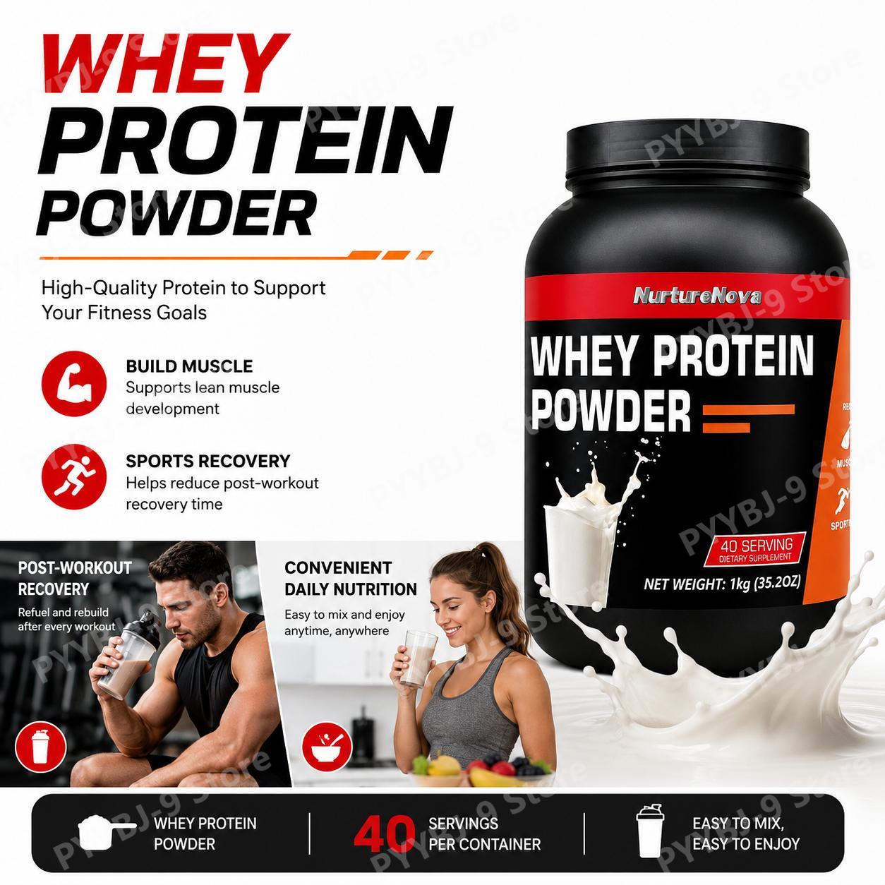 Nutrition Of Fitness - Poudre de protéines de lactosérum NurtureNova