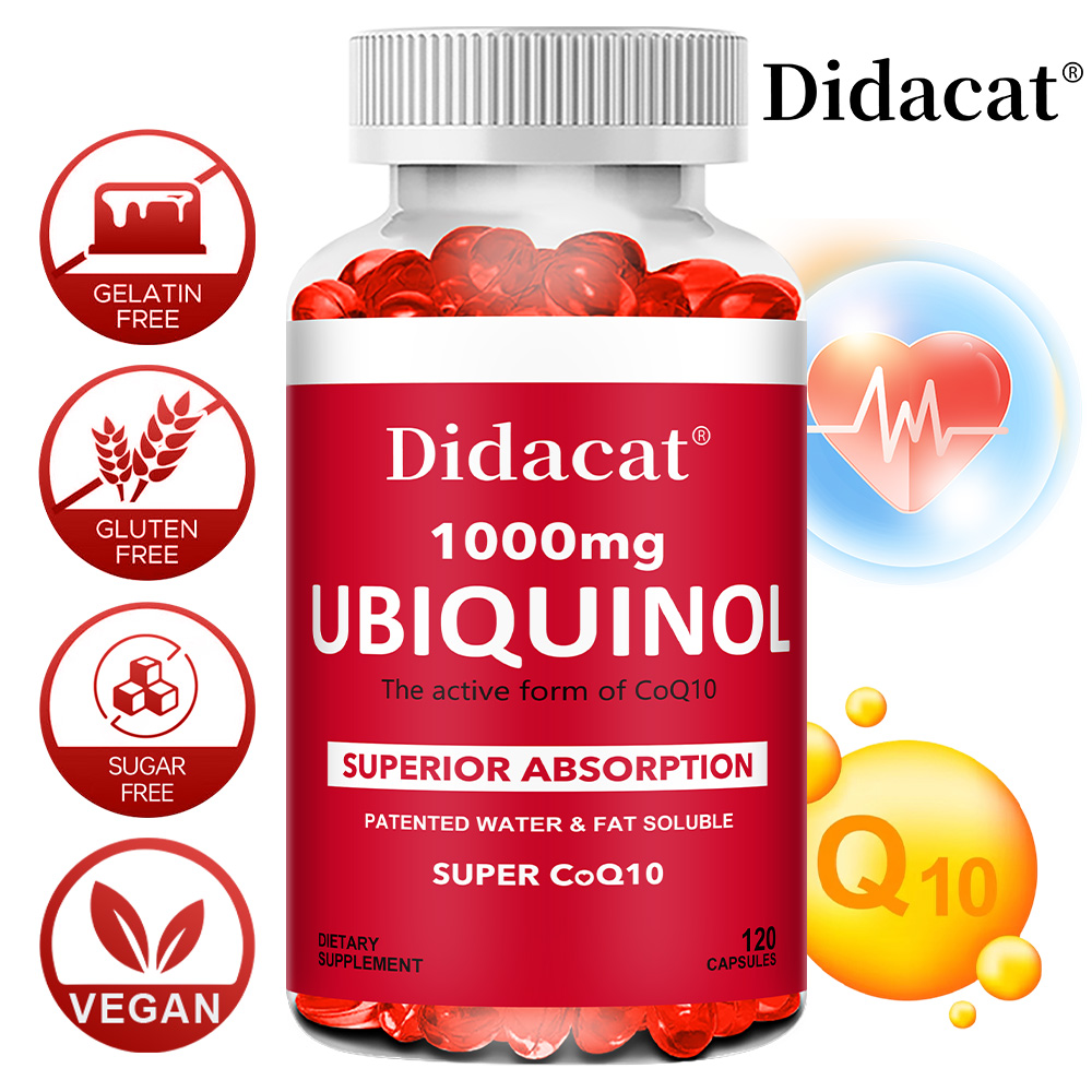 Coq10 Ubiquinol Softgel - Ubiquinol CoQ10 Gélules végétales 1000mg, Complément