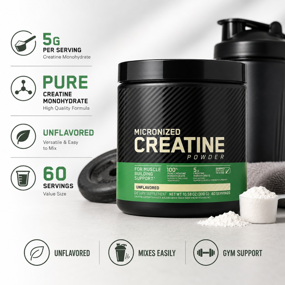 Nutrition And Fitness - Créatine Monohydrate en Poudre 300g –