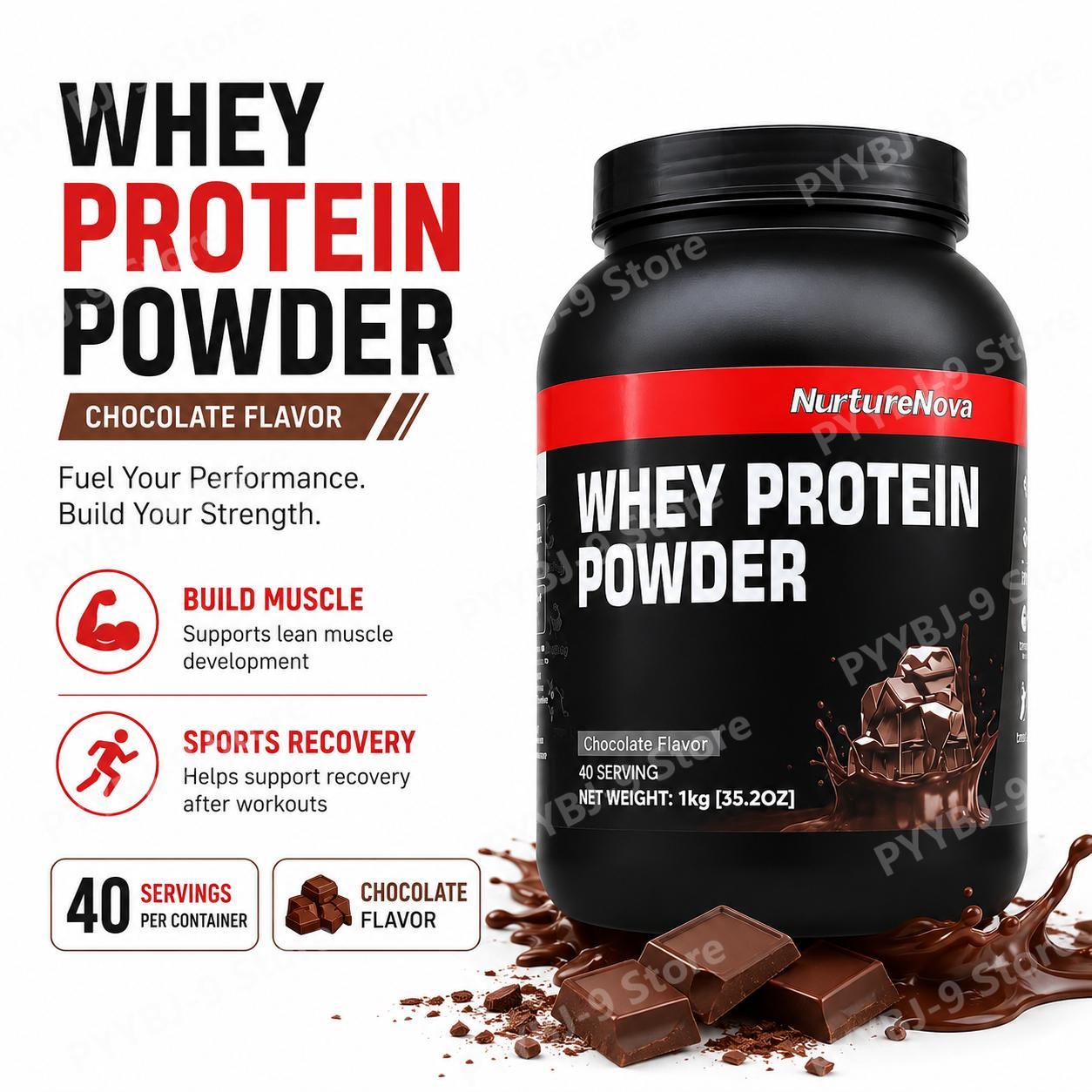 Nutrition Of Fitness - Poudre de protéines de lactosérum NurtureNova,