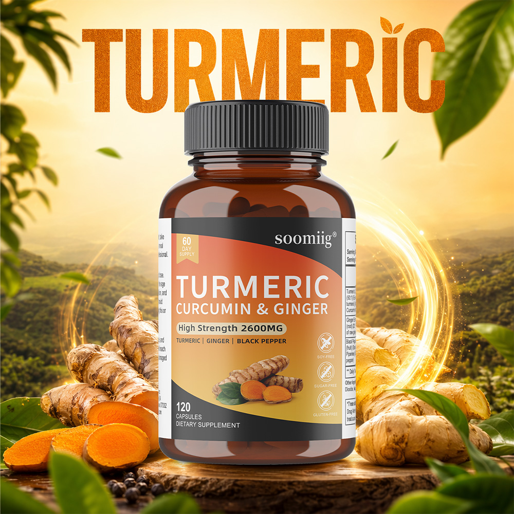 Turmeric Curcumin Capsule - Capsules de curcuma avec gingembre et