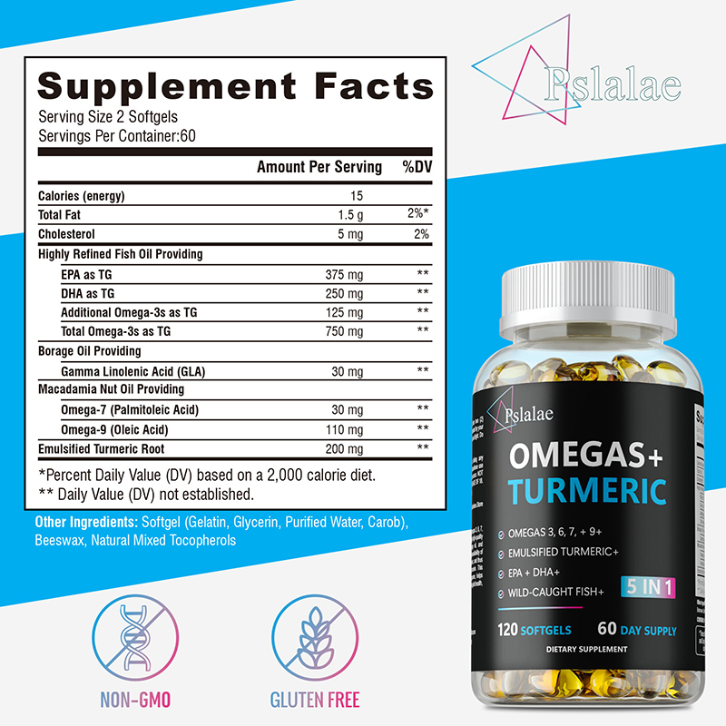 Capsules Omegas+ au curcuma -  - Turmeric Curcumin Capsule avis et prix