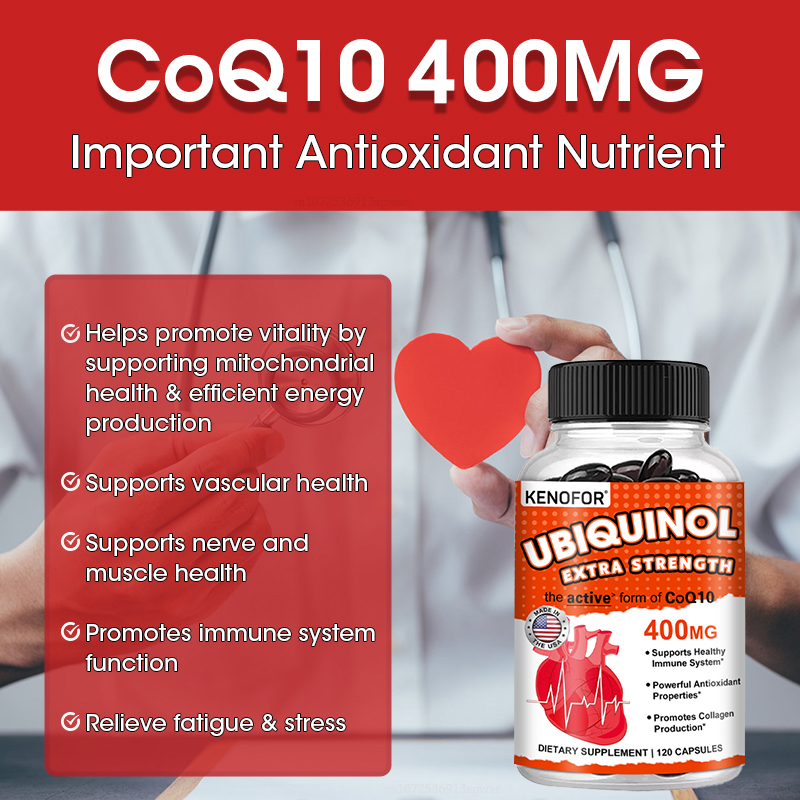 KENOFOR Ubiquinol CoQ10 400 mg - Coq10 Ubiquinol Softgel avis et prix