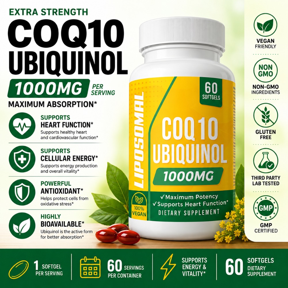 CoQ10 Ubiquinol 1000mg Gélules - Coq10 Ubiquinol Softgel avis et prix