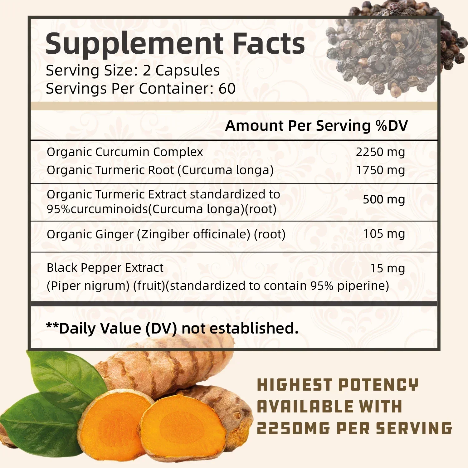 Curcumine au curcuma - avec 95 - Turmeric Curcumin Capsule avis et prix