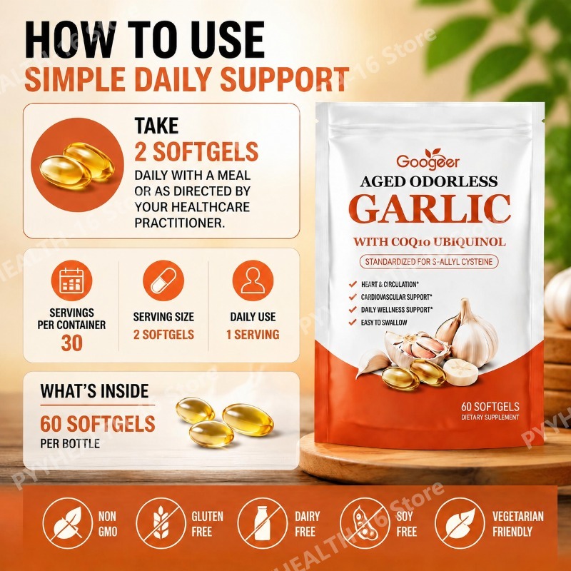 Gélules d'ail mûr et inodore a - Coq10 Ubiquinol Softgel avis et prix